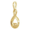Infinity Inspired Pendant Mounting in 10 Karat Yellow Gold for Round Stone, 1.4 grams