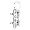 Halo Style Pendant Mounting in 10 Karat White Gold for Round Stone, 1.56 grams