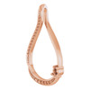 Accented Family Necklace or Pendant Mounting in 14 Karat Rose Gold for Round Stone, 2.3 grams