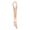 Accented Family Necklace or Pendant Mounting in 14 Karat Rose Gold for Round Stone, 2.3 grams