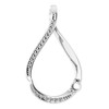Accented Family Necklace or Pendant Mounting in 14 Karat White Gold for Round Stone, 2.23 grams
