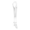 Accented Family Necklace or Pendant Mounting in 14 Karat White Gold for Round Stone, 2.23 grams