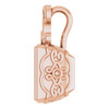 Bezel Set Accented Pendant Mounting in 10 Karat Rose Gold for Square Stone, 2.61 grams