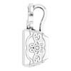 Bezel Set Accented Pendant Mounting in 10 Karat White Gold for Square Stone, 2.49 grams