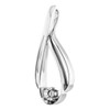 Solitaire Pendant Mounting in 10 Karat White Gold for Round Stone, 1.96 grams