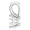 Accented Pendant Mounting in 18 Karat White Gold for Round Stone, 0.66 grams