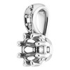 Accented Pendant Mounting in Platinum for Round Stone, 0.91 grams