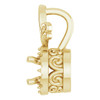 Halo Style Pendant Mounting in 18 Karat Yellow Gold for Round Stone, 1.71 grams