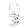 Solitaire Pendant Mounting in 10 Karat White Gold for Round Stone, 0.34 grams