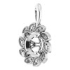 Halo Style Pendant Mounting in Platinum for Round Stone, 2.24 grams
