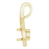 Accented Pendant Mounting in 18 Karat Yellow Gold for Round Stone, 1.19 grams