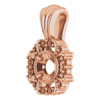 Halo Style Pendant Mounting in 14 Karat Rose Gold for Round Stone, 1.4 grams