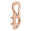 Halo Style Pendant Mounting in 14 Karat Rose Gold for Round Stone, 1.4 grams