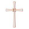 Solitaire Cross Pendant Mounting in 18 Karat Rose Gold for Square Stone, 2.44 grams