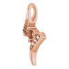 Accented Pendant Mounting in 10 Karat Rose Gold for Round Stone, 0.79 grams