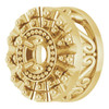 Halo Style Pendant Mounting in 18 Karat Yellow Gold for Round Stone, 1.35 grams