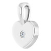 Youth Heart Necklace or Pendant Mounting in Sterling Silver for Round Stone, 0.38 grams