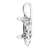 Accented Pendant Mounting in 18 Karat White Gold for Oval Stone, 2.77 grams