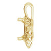 Accented Pendant Mounting in 18 Karat Yellow Gold for Oval Stone, 2.92 grams