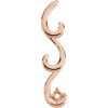 Family Pendant Mounting in 10 Karat Rose Gold for Round Stone, 1.83 grams