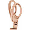Family Engravable Slide Pendant Mounting in 10 Karat Rose Gold for Round Stone, 1.16 grams