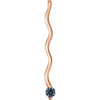 Family Slide Pendant Mounting in 14 Karat Rose Gold for Round Stone, 1.23 grams