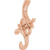 Family Floral Pendant Mounting in 10 Karat Rose Gold for Round Stone, 3.72 grams