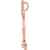 Family Pendant Mounting in 14 Karat Rose Gold for Round Stone, 2.05 grams