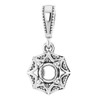 Solitaire Pendant Mounting in Sterling Silver for Round Stone, 0.79 grams