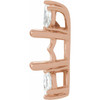 Accented Necklace or Pendant Mounting in 14 Karat Rose Gold for Round Stone, 0.98 grams
