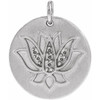 Lotus Necklace or Pendant Mounting in Sterling Silver for Round Stone, 1.37 grams