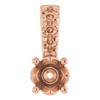 Accented Pendant Mounting in 10 Karat Rose Gold for Round Stone, 0.51 grams