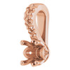 Accented Pendant Mounting in 10 Karat Rose Gold for Round Stone, 0.51 grams
