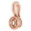 Bezel Set Pendant Mounting in 10 Karat Rose Gold for Round Stone, 0.52 grams