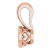 Bezel Set Pendant Mounting in 10 Karat Rose Gold for Round Stone, 0.52 grams