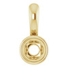 Bezel Set Pendant Mounting in 10 Karat Yellow Gold for Round Stone, 0.51 grams