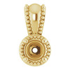 Solitaire Pendant Mounting in 14 Karat Yellow Gold for Round Stone, 0.49 grams