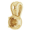 Solitaire Pendant Mounting in 14 Karat Yellow Gold for Round Stone, 0.49 grams