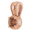 Solitaire Pendant Mounting in 14 Karat Rose Gold for Round Stone, 0.49 grams