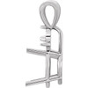 Heart 4 Prong Pendant Mounting in 14 Karat White Gold for Heart shape Stone, 0.56 grams