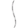 Freeform Bar Necklace or Pendant Mounting in Sterling Silver for Round Stone, 0.7 grams