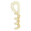 Three Stone Pendant Mounting in 10 Karat Yellow Gold for Round Stone, 0.3 grams