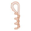 Three Stone Pendant Mounting in 14 Karat Rose Gold for Round Stone, 0.35 grams
