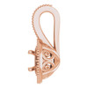 Halo Style Pendant Mounting in 14 Karat Rose Gold for Round Stone, 1.45 grams.
