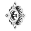 Halo Style Pendant Mounting in 14 Karat White Gold for Round Stone, 1.26 grams