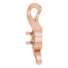 Accented Pendant Mounting in 10 Karat Rose Gold for Round Stone, 1.01 grams
