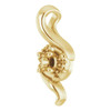 Accented Pendant Mounting in 10 Karat Yellow Gold for Round Stone, 1 grams