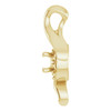 Accented Pendant Mounting in 10 Karat Yellow Gold for Round Stone, 1 grams