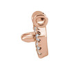French Set Halo Style Necklace or Center Mounting in 14 Karat Rose Gold for Marquise Stone, 0.44 grams