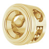 Bezel Set Accented Pendant Mounting in 10 Karat Yellow Gold for Round Stone, 0.29 grams